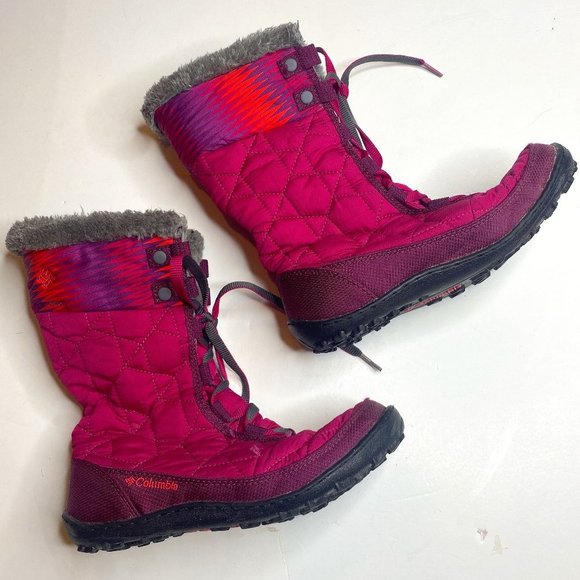 Columbia Minx Mid II women's size 5 red/maroon design waterproof winter… - Picture 1 of 7